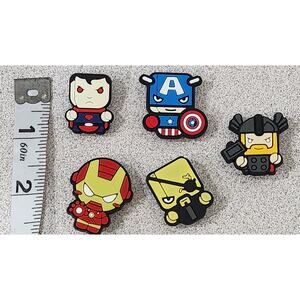 Shoe Charms for Crocs 5 Pc Marvel Disney Super Hero's NWOTD Mixed Lot